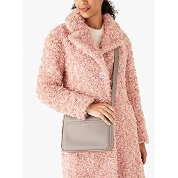 #89 NWT - Kate Spade New York Run Around Medium Crossbody Mineral Grey - Picture 5 of 12